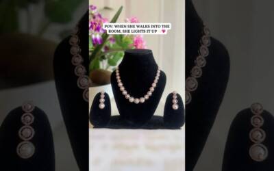 She Walks In & The Room Lights Up | Best American Diamond Necklace for Women’s Day, Weddings & Gifts