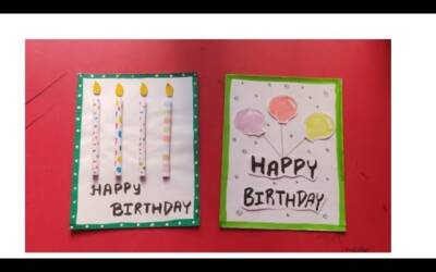 2 Easy Birthday Card Ideas/simple cute greeting card Making/try this ideas/paper craft/video