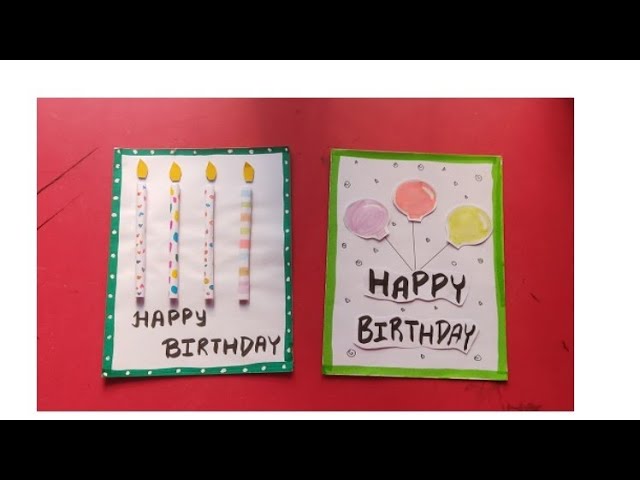 2 Easy Birthday Card Ideas/simple cute greeting card Making/try this ideas/paper craft/video