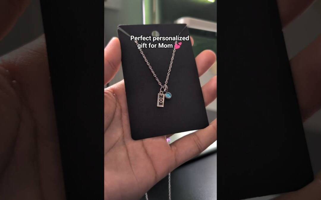 Silver personalized necklace for Mom 💖 Birthstone necklace for her #jasmajewelry #personalizedgift