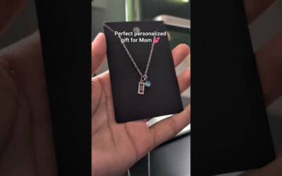 Silver personalized necklace for Mom 💖 Birthstone necklace for her #jasmajewelry #personalizedgift