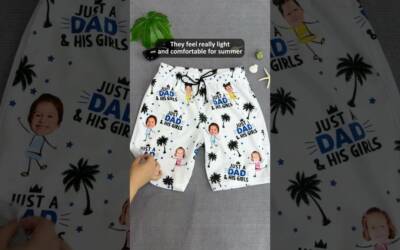 Nothing says “best girl dad” like custom beach shorts #gifts #giftideas #giftfordad #summerstyle