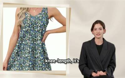 OFEEFAN Womens Summer Dresses 2025 Loose V Neck