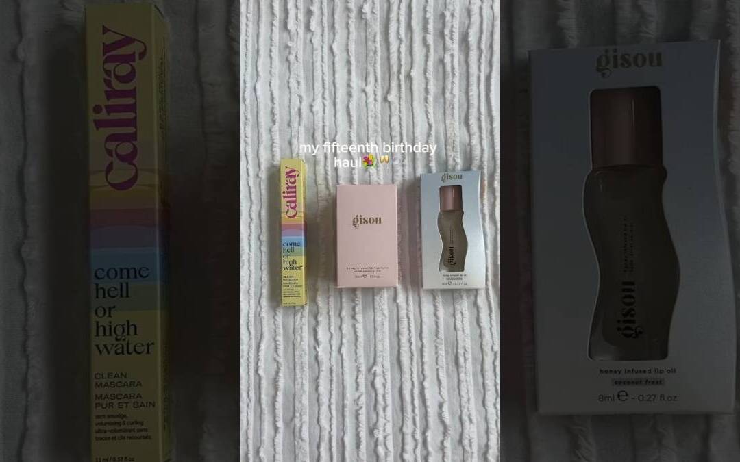 my birthday haul!!qotd-whens your birthday??🥂💐🐆 #cleangirl #aesthetic #summer#birthday #haul