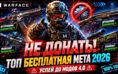НЕ ДОНАТЬ В WARFACE! ТОП БЕСПЛАТНАЯ МЕТА 2026 – УСПЕЙ ДО МОДОВ 4.0