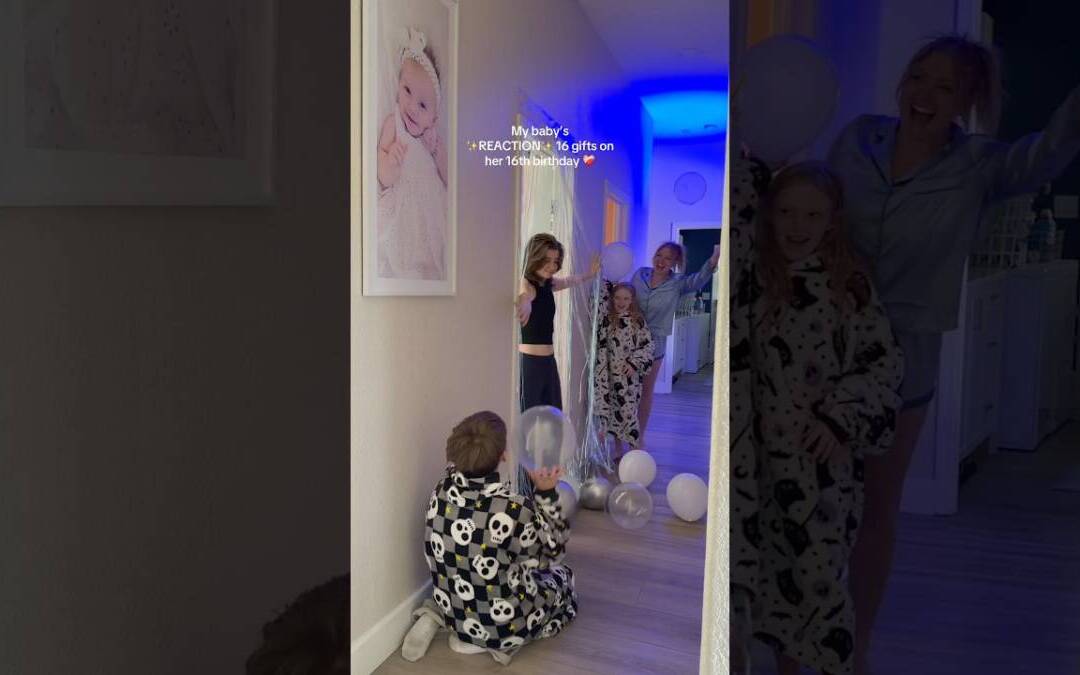 “THE ONLY GIFT I WANTED” ❤️‍🩹 16 gifts SURPRISE waking up to 16 gifts on 16th birthday… 🎁🥹